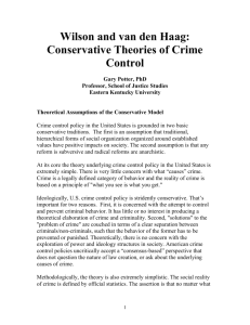 Crime Control Policy in the United States