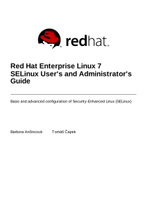 SELinux User's and Administrator's Guide