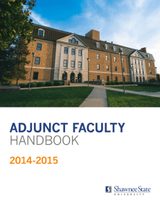 adjunct faculty handbook - Shawnee State University