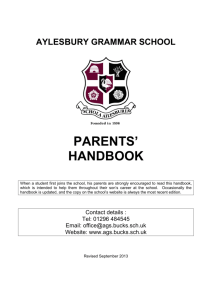 parents' handbook - Aylesbury Grammar School
