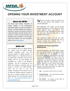 Client Information - Opening your investment account