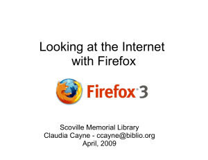 Looking at the Internet with Firefox