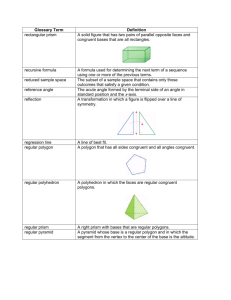 Glossary Term Definition rectangular prism A solid figure