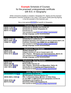 Suggested schedule (B.S. Geography)