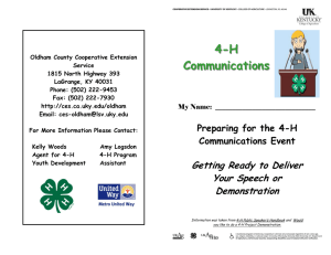getting ready for your 4-H speech or demonstration