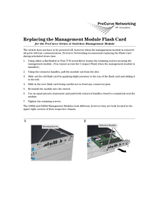 Management Module Flash Card Replacement Instructions for
