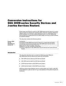 Conversion Instructions for SSG 300M-series