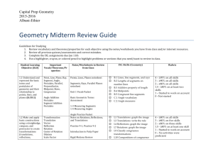 Geometry Midterm Review Guide - Mrs. Albani
