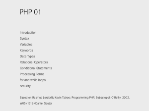 PHP 01 - Daniel Sauter