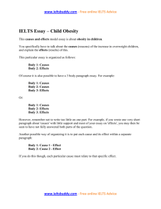 IELTS Essay Child Obesity