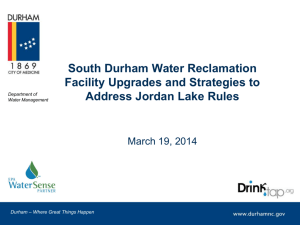 South Durham Water Reclamation Facility Upgrades and Strategies