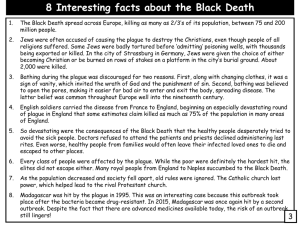 8 Interesting facts about the Black Death