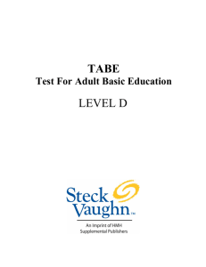 TABE LEVEL D