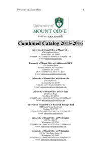 Combined Catalog 2015-2016 - MyUMO
