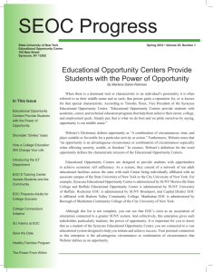 SEOC Progress - Syracuse Educational Opportunity Center