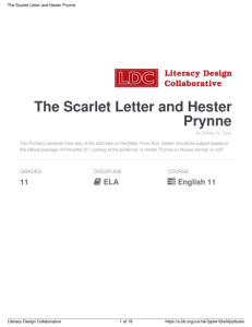 The Scarlet Letter and Hester Prynne