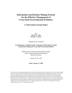 Information and Decision Making Systems for the Effective