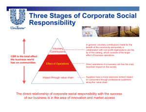 Three Stages of Corporate Social Responsibility