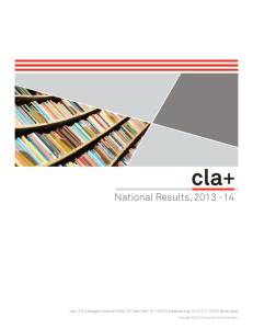 National Results, 2013 -14 - Council for Aid to Education