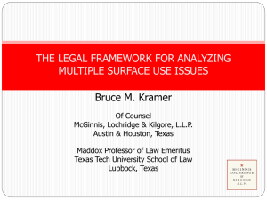 The Legal Framework for Analyzing Multiple Surface Use Issues