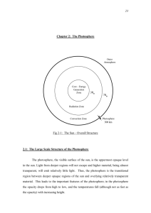 23 Chapter 2: The Photosphere Fig 2-1: The Sun