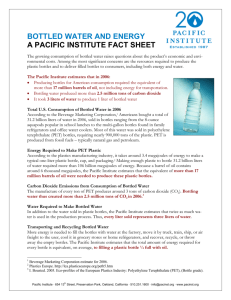 bottled water and energy a pacific institute fact sheet