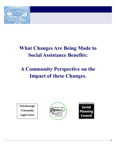What Changes Are Being Made to Social Assistance Benefits: A