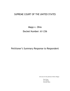 SUPREME COURT OF THE UNITED STATES Mapp v. Ohio Docket