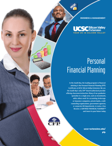 Personal Financial Planning - UCSC Extension Silicon Valley