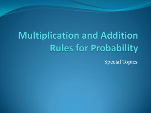 Multiplication and Addition Rules for Probability