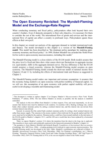The Mundell-Fleming Model and the Exchange-Rate Regime