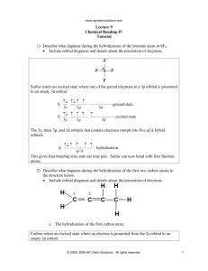 Lecture 9 Chemical Bonding IV