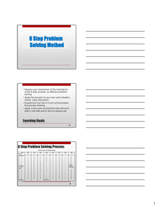 8 Step Problem Solving Method