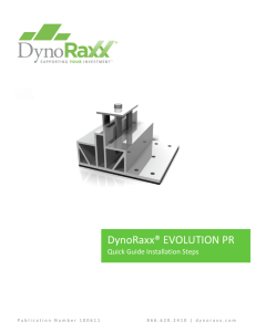 DynoRaxx Evolution PR Quick Guide Installation Steps