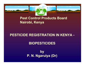 Pest control Products board Nairobi, Kenya - IR-4