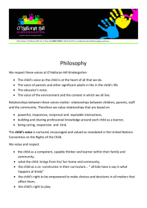 Philosophy - O'Halloran Hill Kindergarten