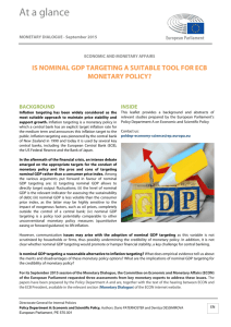 Is nominal GDP targeting a suitable tool for ECB monetary policy