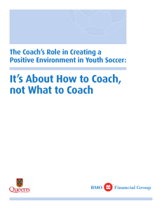 Coach's Role in Creating a Positive Environment