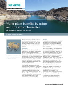 Water plant benefits by using an Ultrasonic flowmeter for monitoring