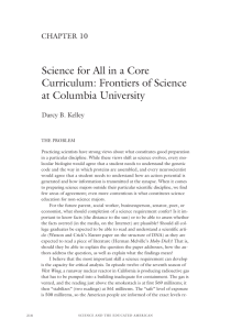 Science for All in a Core Curriculum: Frontiers of Science at
