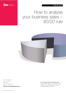 How to analyse your business sales – 80/20 rule