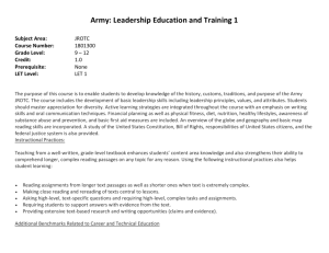 Army: Leadership Education and Training 1