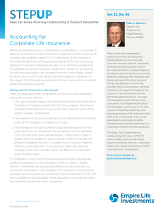 Accounting for Corporate Life Insurance