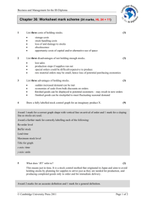 Chapter 36: Worksheet mark scheme