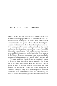 INTRODUCTION TO HESIOD