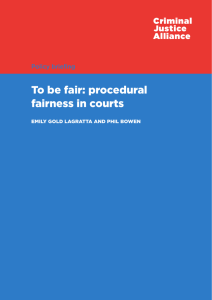 To be fair: procedural fairness in courts