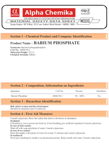 Product Name : BARIUM PHOSPHATE
