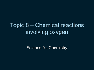 CHEMICAL REACTIONS - miss klassen's page