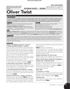 Oliver Twist - a worksheet