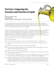 Fat Facts: Comparing the Structure and Function of Lipids